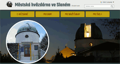Desktop Screenshot of hvezdarna-slany.cz